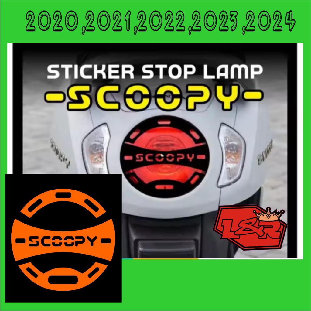 stiker cutting variasi lampu belakang Scoopy tahun 2020,2022,2023,2024