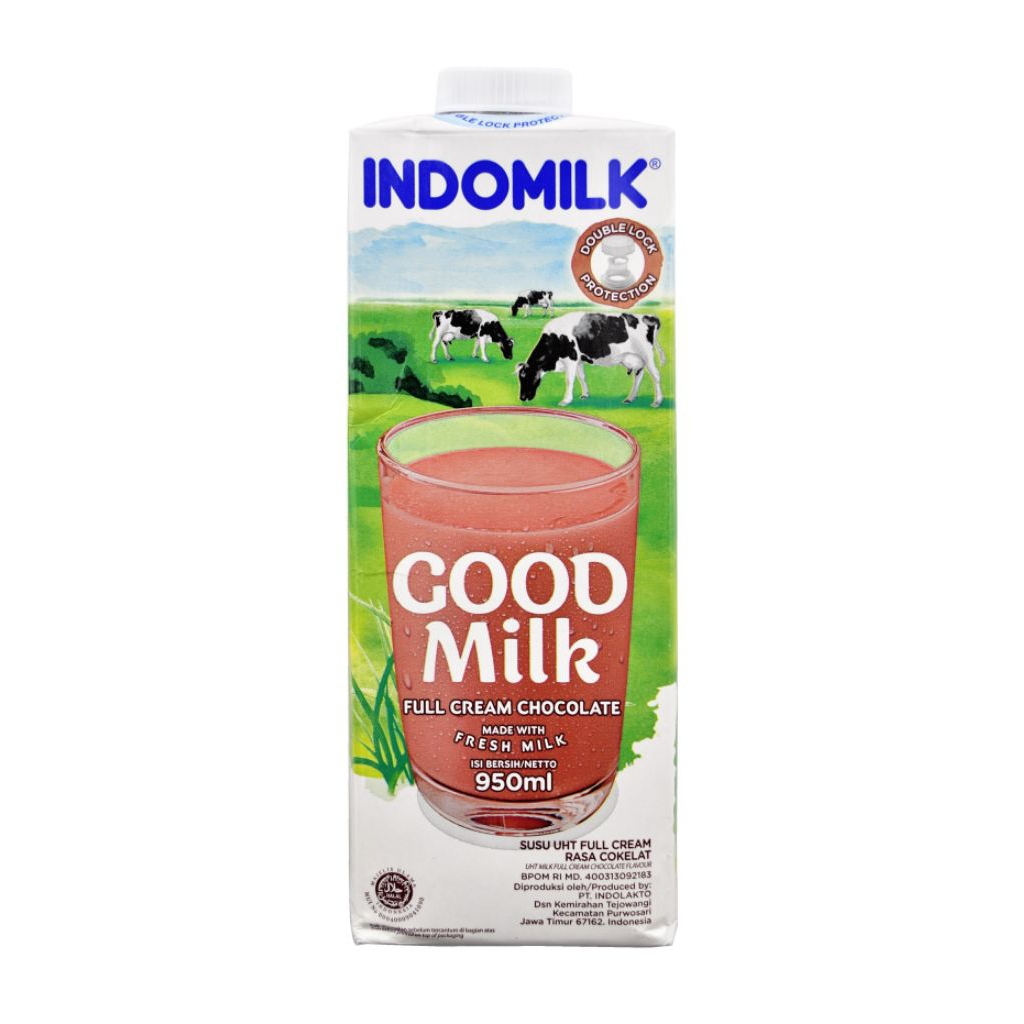 

Susu UHT Indomilk 950ml Full Cream & Coklat | Susu Steril Bergizi untuk Keluarga & Anak