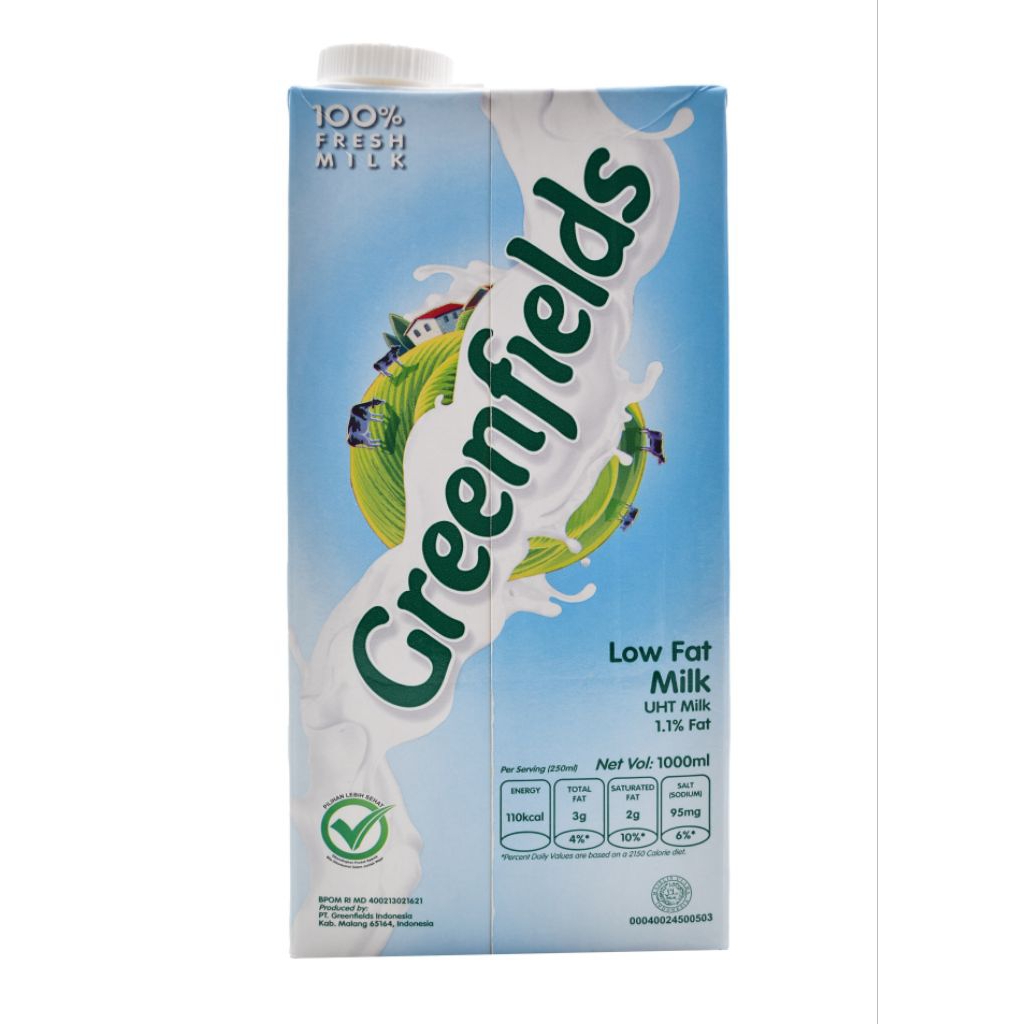 

Susu UHT Greenfields Low Fat 950ml | Susu Rendah Lemak Sehat & Segar Cocok Diet
