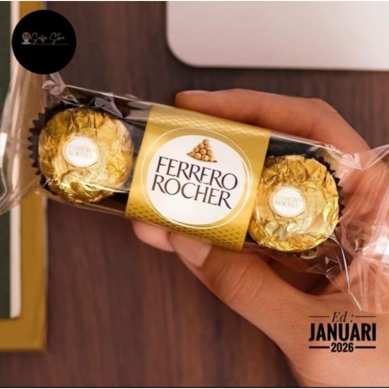 

RK60 Ferrero Rocher Isi 3 pcs T3 Halal Coklat Kacang Hazelnut