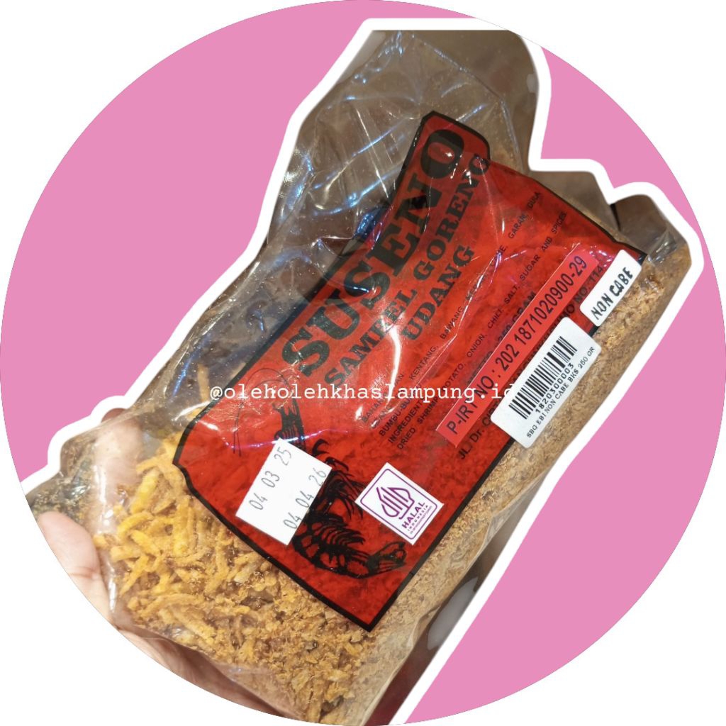 

SAMBAL EBI GORENG UDANG SUSENO 250GRAM (BUNGKUS)