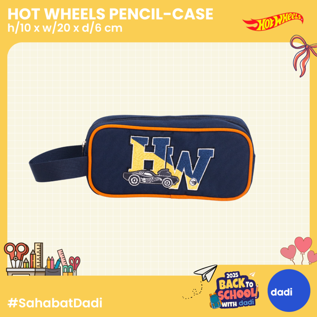 

Dadi - Hot Wheels Varsity Graphic Pencil Case - Tempat Pensil/Alat Tulis