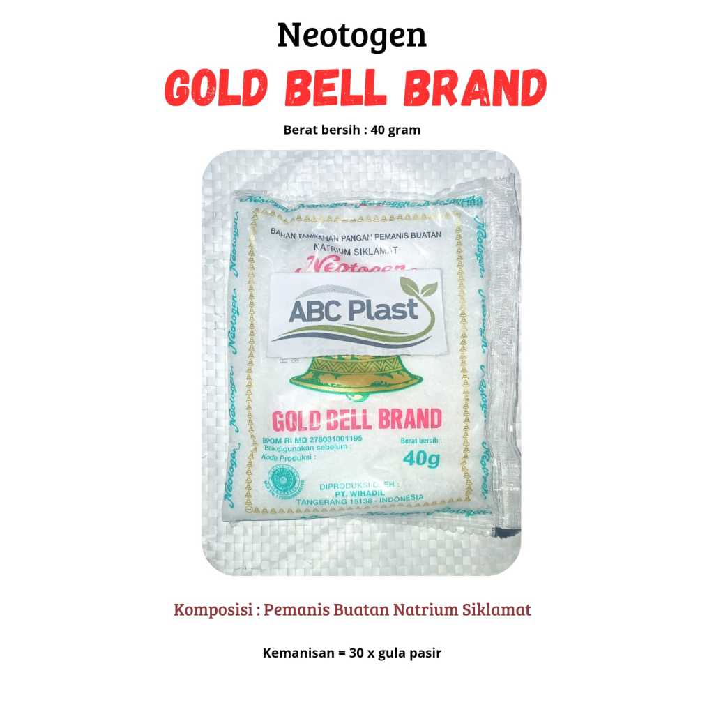 

Sodium Cyclamate Natrium Gold Bell / Sodium Pemanis Buatan Cap Lonceng Hijau