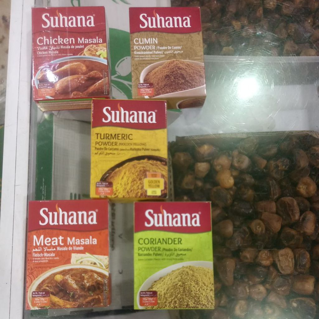 

Suhana varian Chicken Masala,Meat Masala, Cumin, Turmeric,Coriander berat bersih 100 gr