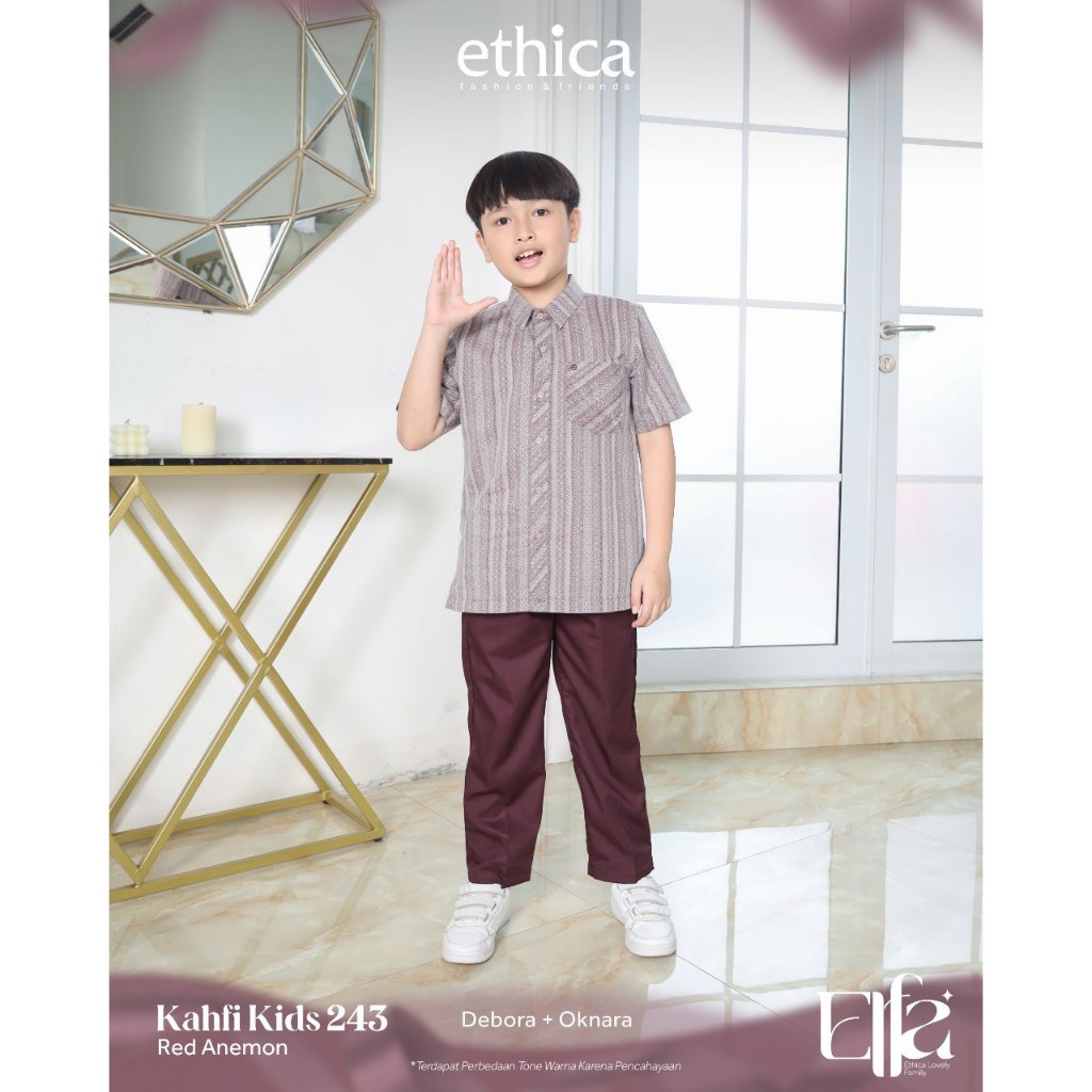 ETHICA KAHFI KIDS / KOKO ANAK ETHICA / KAHFI KIDS 243 RED ANEMON / SETELAN KOKO ANAK / BAJU MUSLIM K