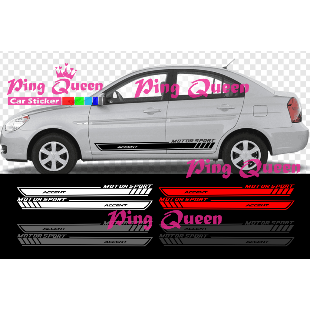 Sticker stiker mobil acent cutting sticker mobil hyundai acent sticker mobil terbaru