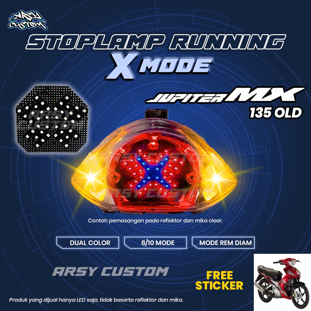 Lampu Rem JUPITER MX 135 Old X Running Mode 8 10 Otomatis Manual Lampu Aksesoris Variasi