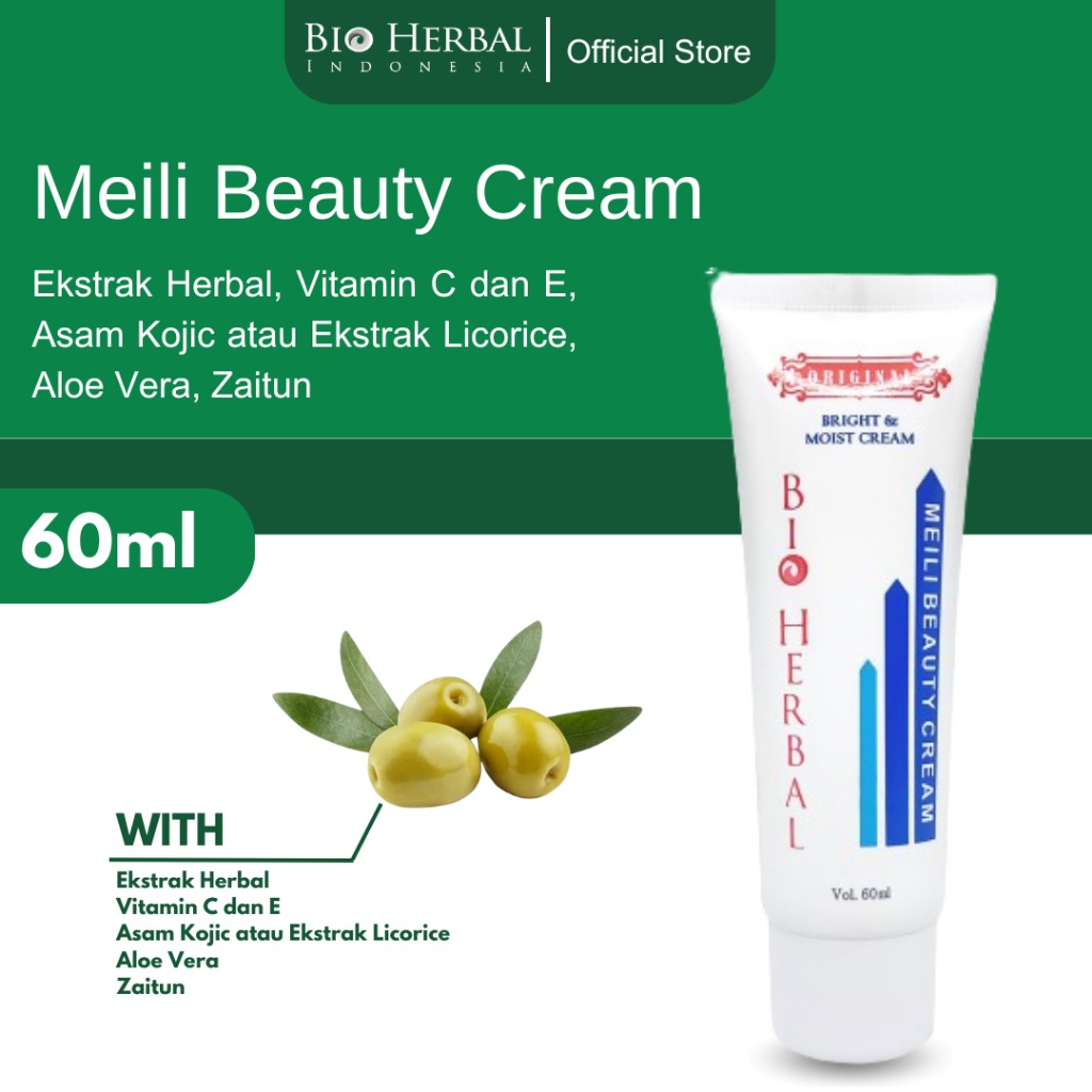 Bio Herbal Beauty Cream Meilibahenling Bpom Penghilang Bekas Luka 100 % Original