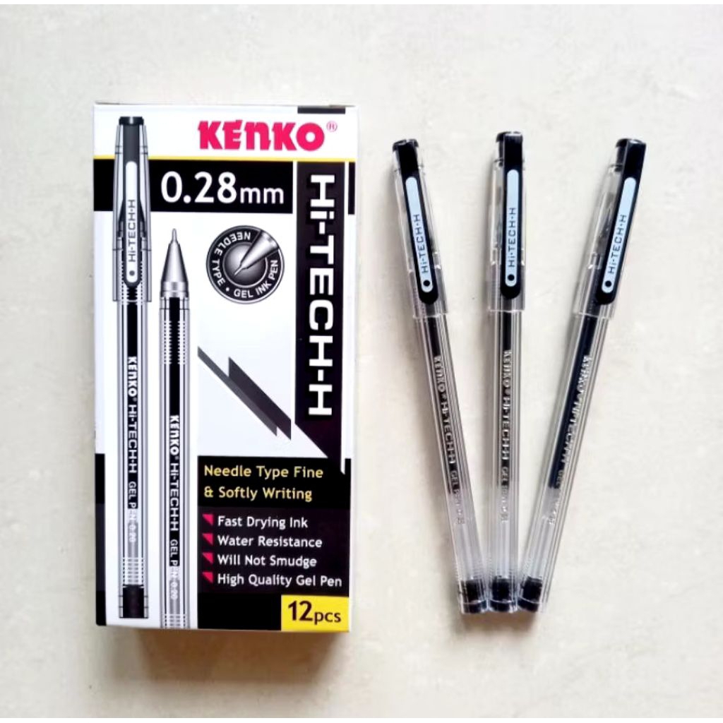 

pulpen hitek 0,28 satu pak / hitek kenko hitam