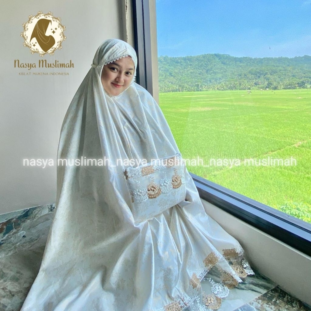 MUKENA DEWASA SUPER FOIL RENDA MEWAH/MUKENA PUTIH TERBARU