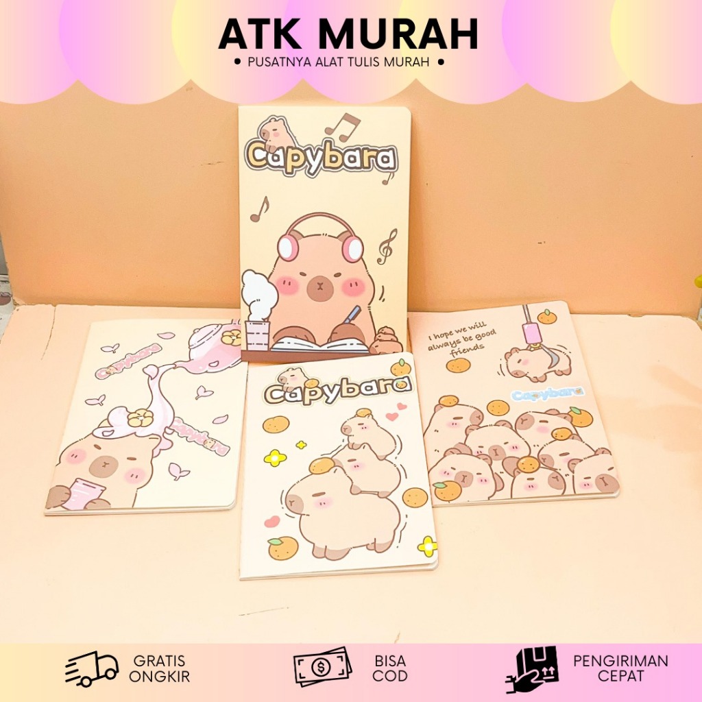 

BUKU TULIS A5 STANDARD CAPYBARA BK-1889 LUCU IMUT KADO UNIK COD