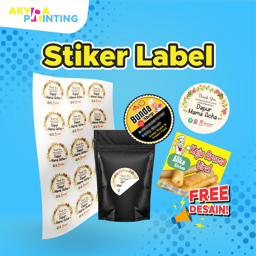 

Stiker Cromo A3+ Custom Desain Siap Pasang | Stiker Label Makanan, Stiker Kemasan, Stiker Kue Kering