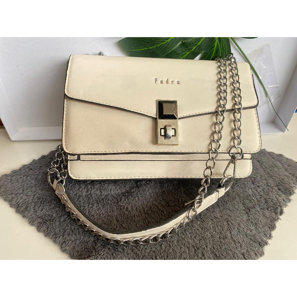 Pedro White Mirror Shoulder Bag