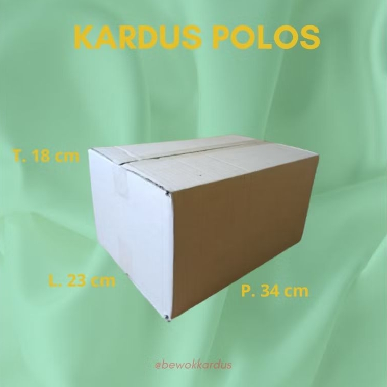 

Box Kardus Polos ukuran 34*23*18 cm 1 layer rekondisi
