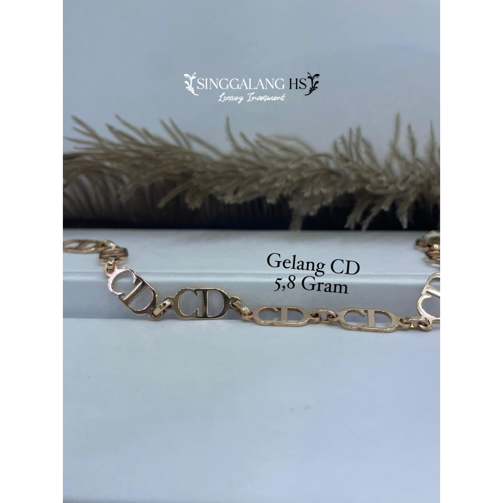 Gelang CD emas kadar 750% / 17,18,22k