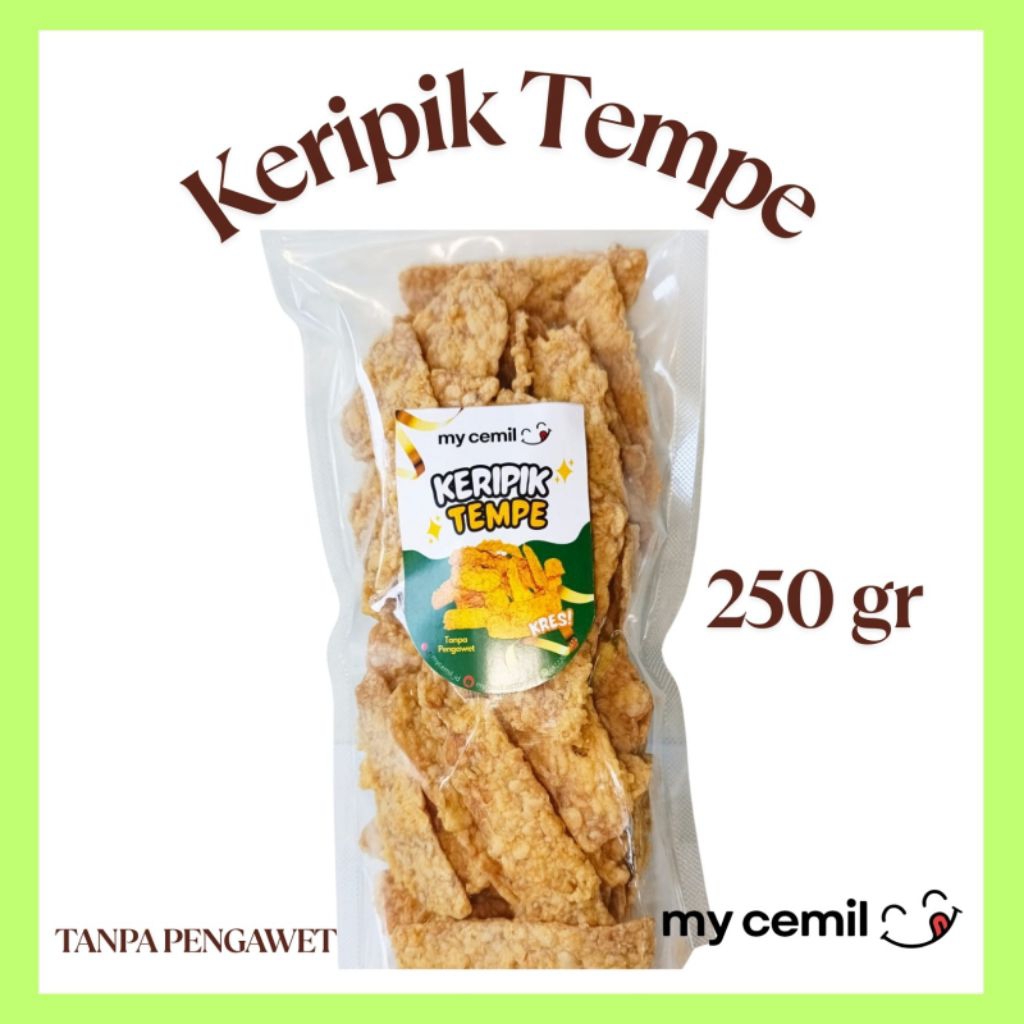 

KERIPIK TEMPE 250 gr My Cemil Keripik Tempe gurih, renyah, 100% HALAL, Oleh-oleh Semarang, oleh oleh makanan ringan keripik kerupuk tempe kering tempe