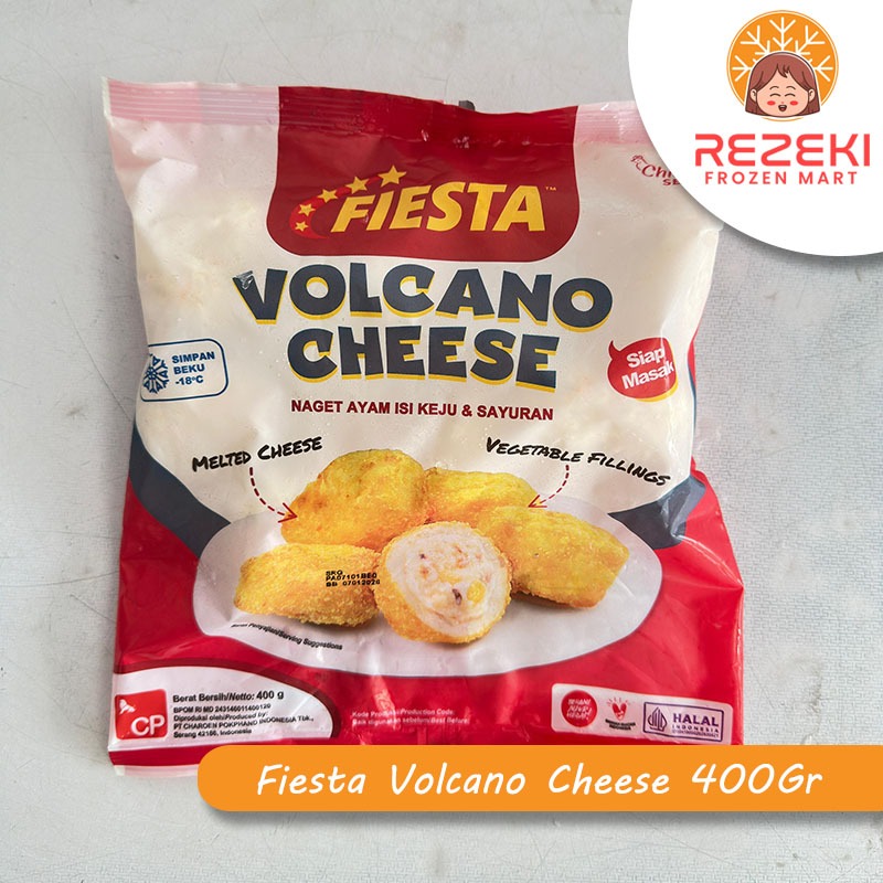 

Fiesta Volcano Cheese 400 Gr | Naget Ayam Isi Keju dan Sayuran | Frozen Food Murah