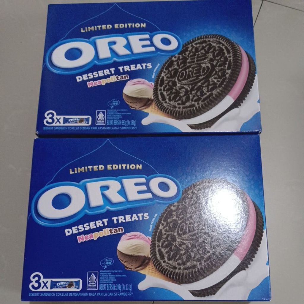 

Oreo Dessert Treats Neapolitan isi 3 pc (3*131 gr)