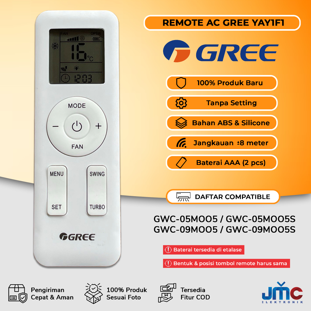 R4m3 REMOT AC GREE YAY1F1 GWC 9M005S dW