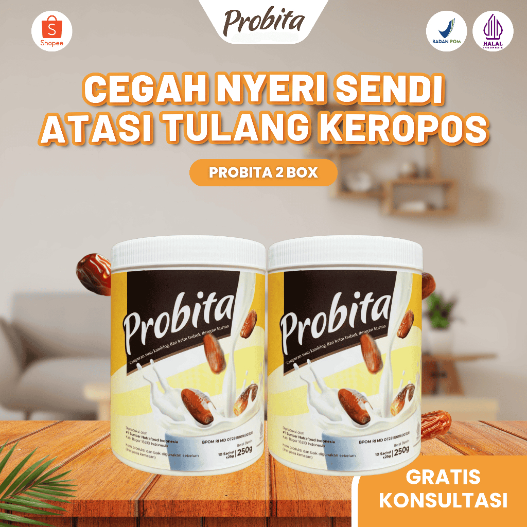 

PROBITA - Susu Kurma Cegah Nyeri Sendi Atasi Tulang Keropos - 2 Box