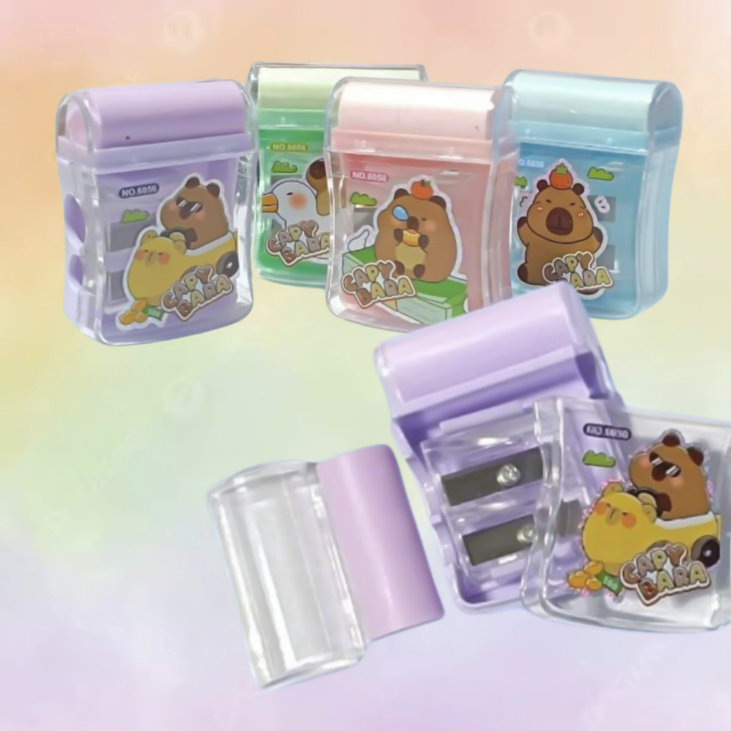 

2Hole Sharpener C4pyb4r4 no.6056 + Eraser ( Rautan + Penghapus Fancy )