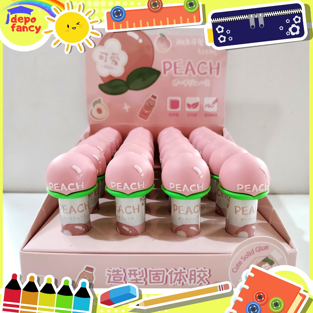 

Lem Stik Weibo MK-2964 Peach / Glue Stick / Lem Kertas / Lem Batang / Glue