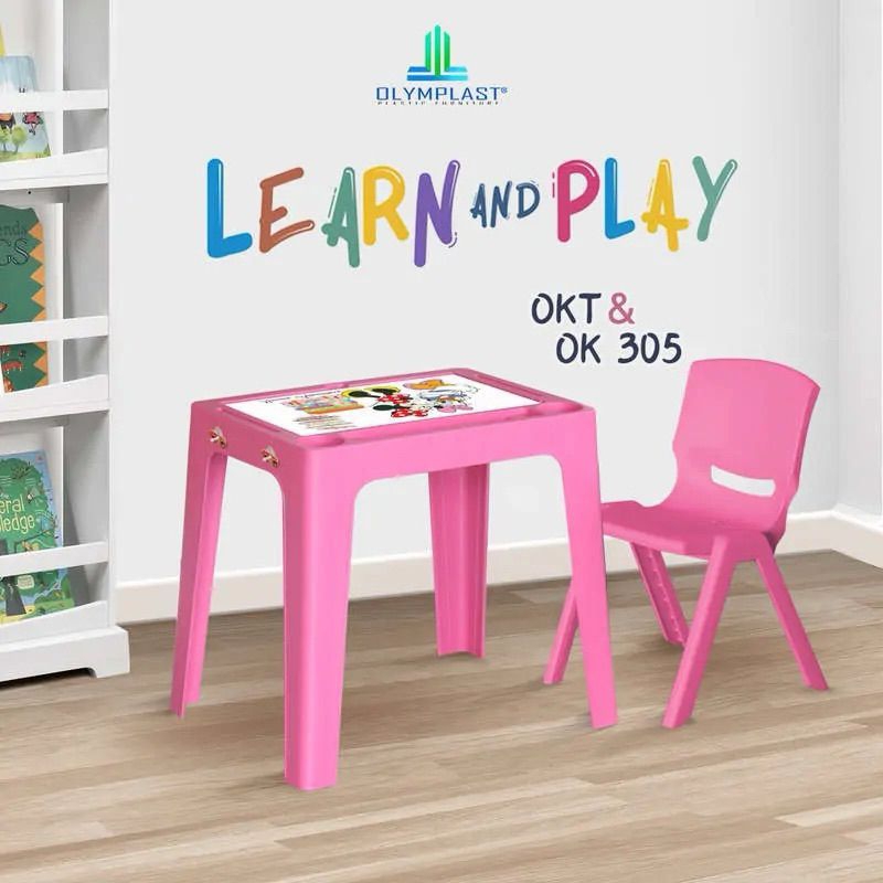 MEJA KURSI ANAK OLYMPLAST / MEJA KURSI SET MOTIF ANAK