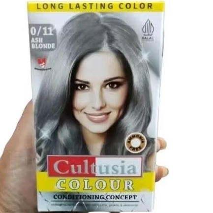 Cultusia pewarna rambut ash blonde