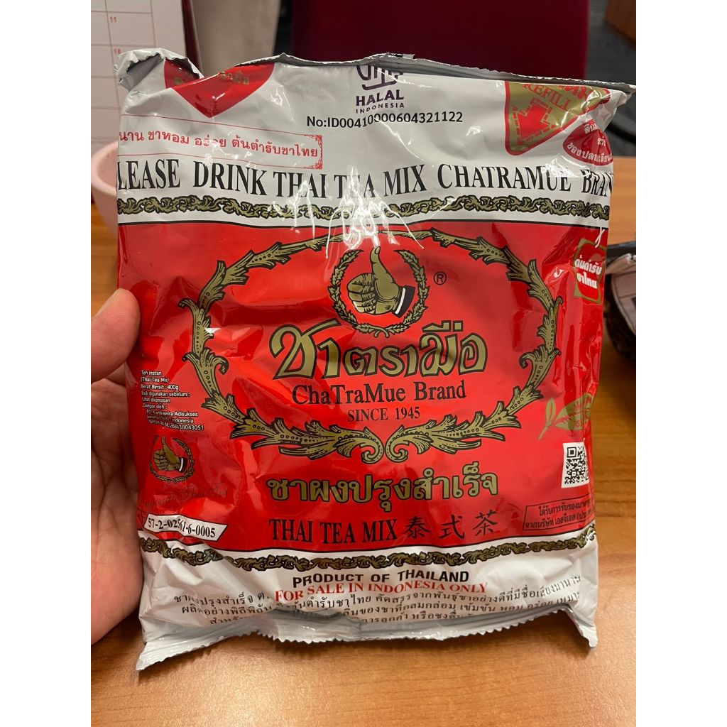 

Merah Chatramue Thai Tea Original Thailand 400 Gram (BPOM)