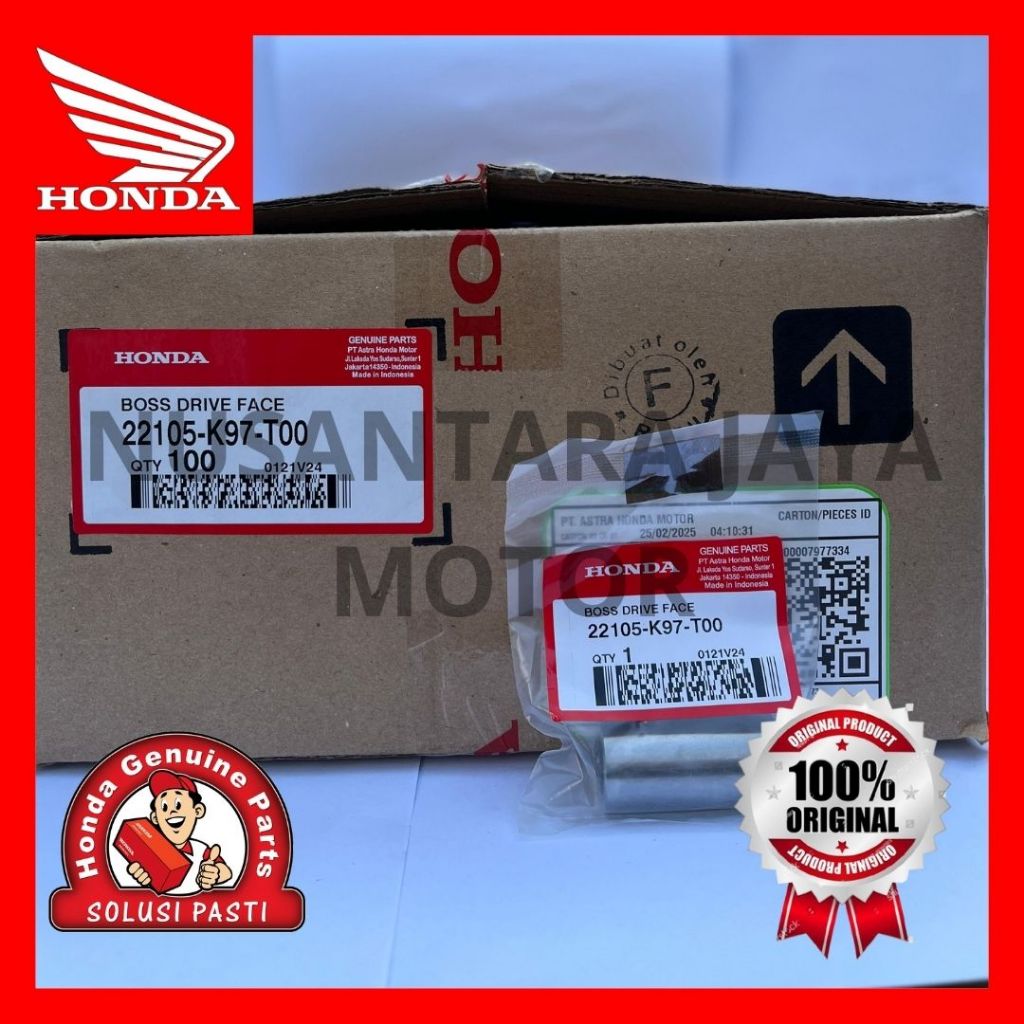 (ORI) Boss Drive Face Pulley 22105-K97-T00 Original Honda AirBlade Giorno 125 Vario Stylo 160 ADV PC