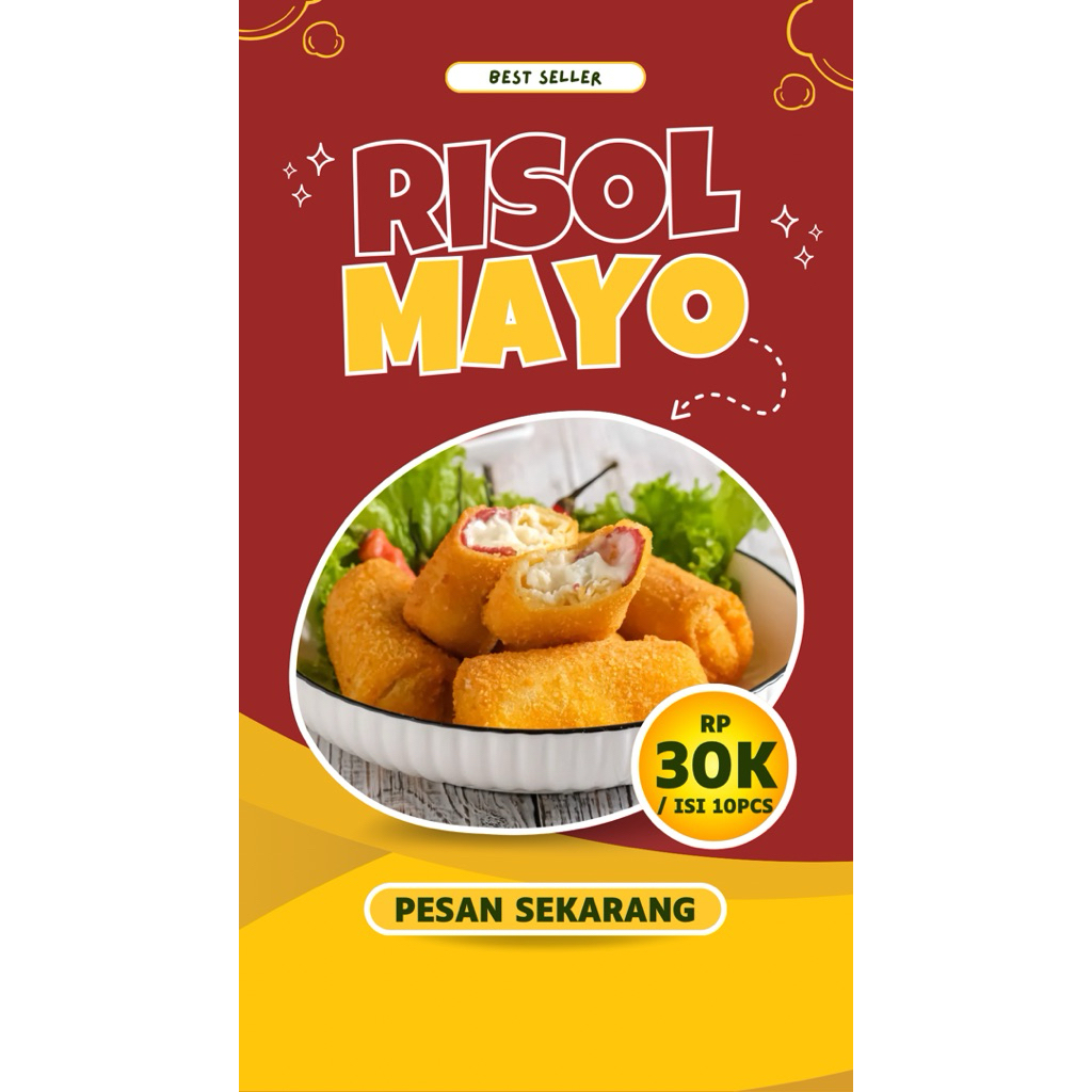 

Risolin frozen food ( Risol mayo Ori beef / sosis )