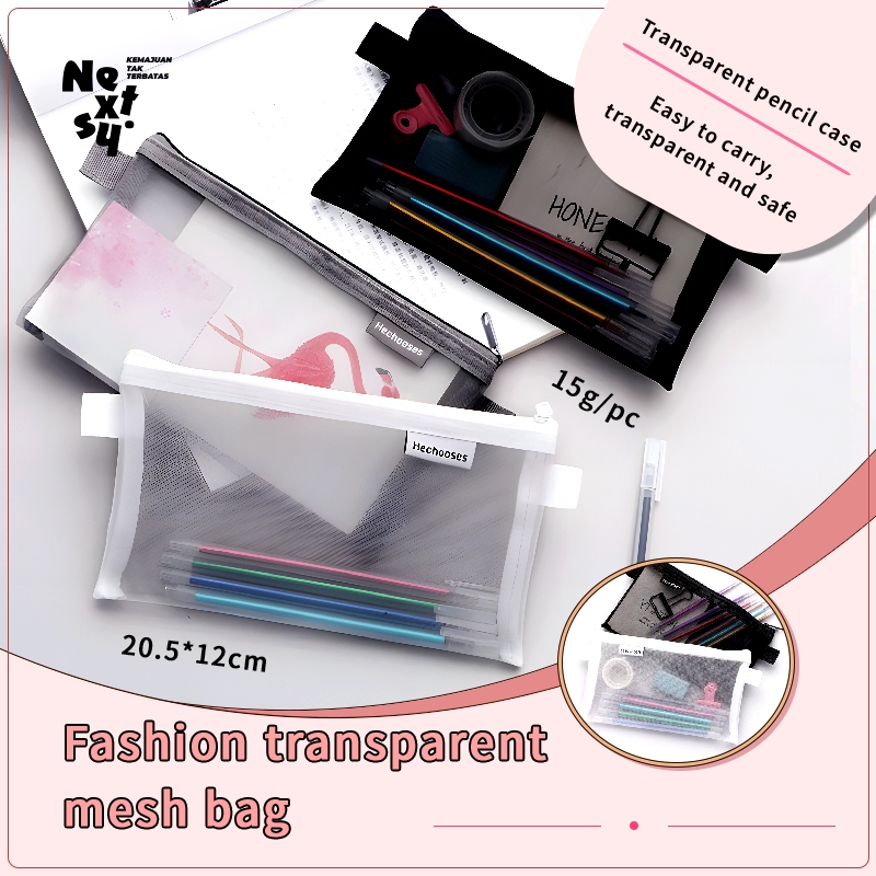 

[READY] Nextsy Tas Pensil Tas Pena Jala Transparan Sederhana Khusus untuk Tempat Pensil Ujian Siswa