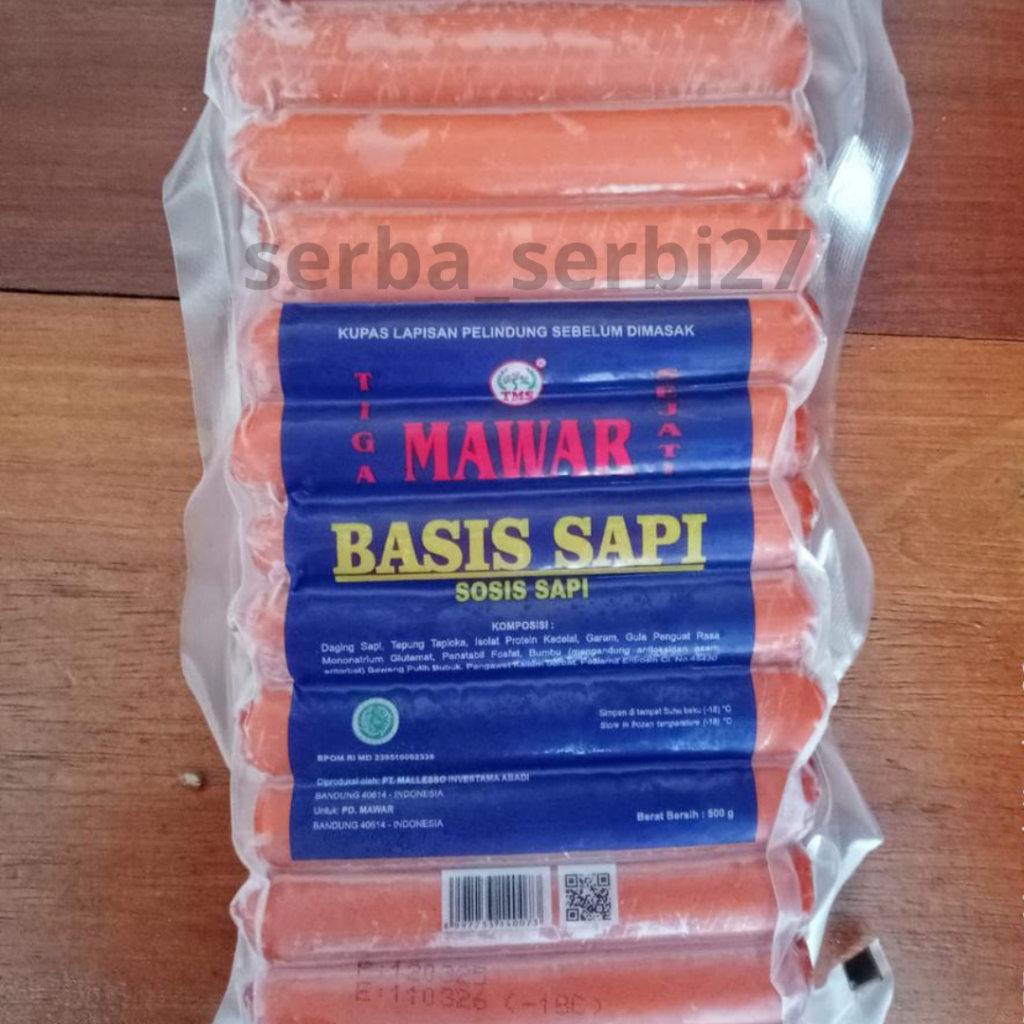 

Frozen Sosis Sapi Mawar 500g