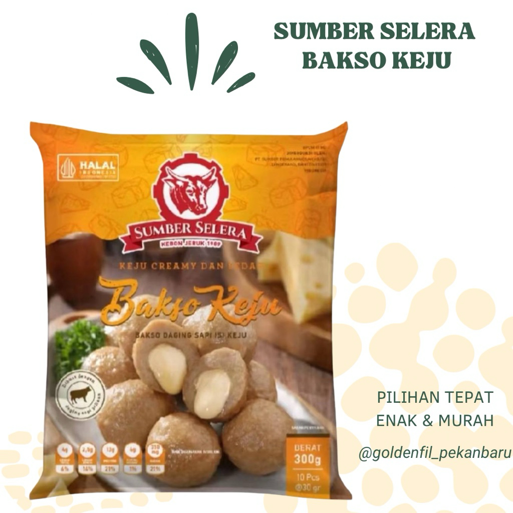 

bakso keju sapi sumber selera 325g 10 btr
