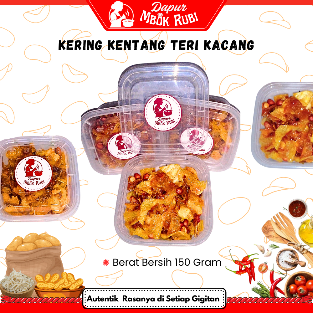 

Kering Kentang Teri Kacang Dapur Mbok Rubi kemasan 150 Gram