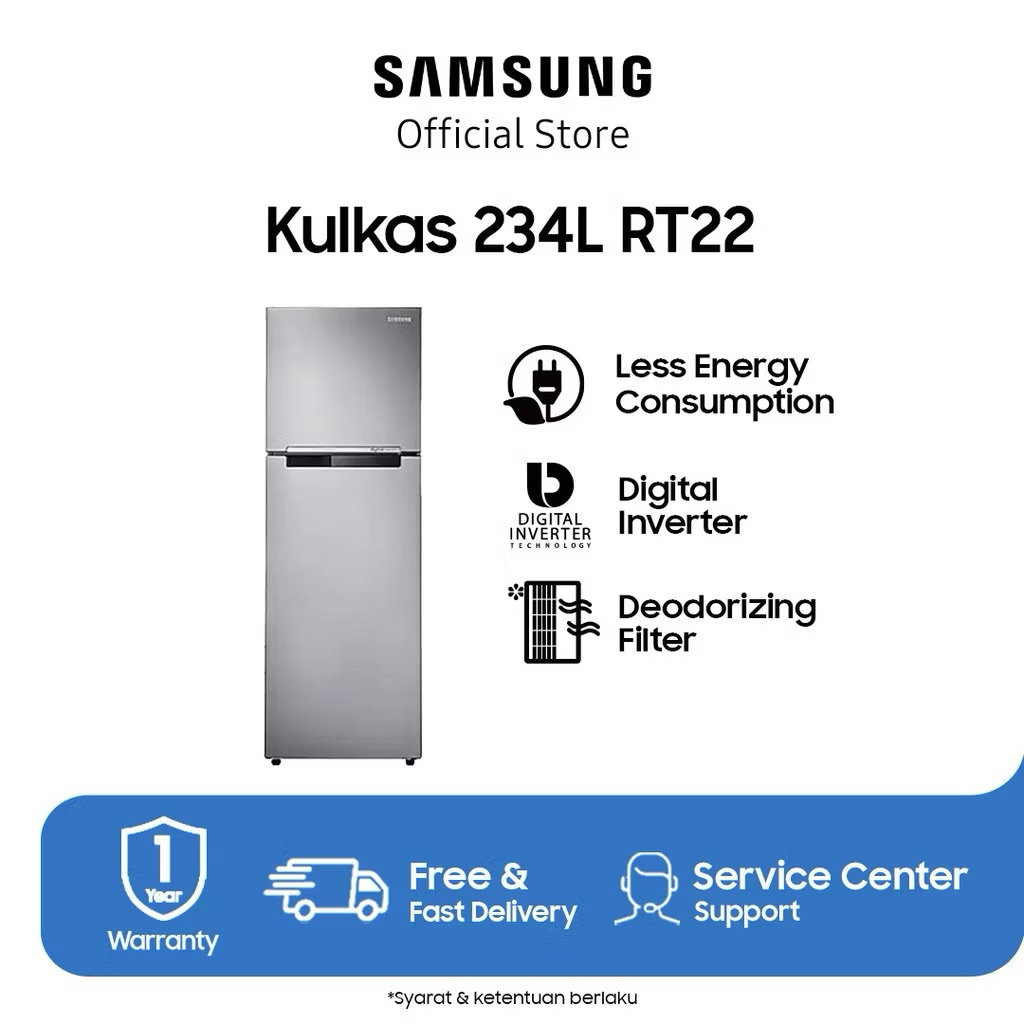 Kulkas Samsung 2 Pintu RT22FARBDSA Kulkas Samsung RT 22