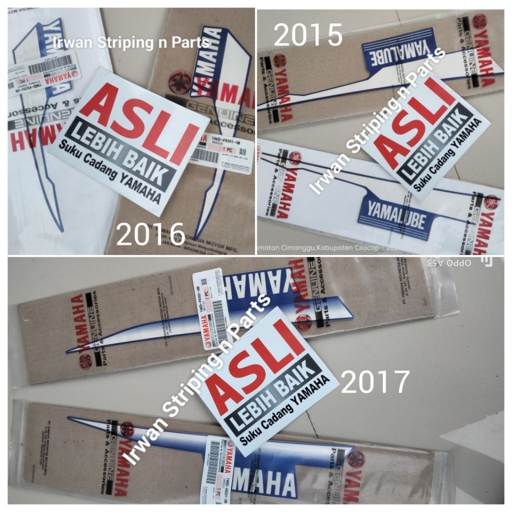 Sticker Stiker Striping Cover Visor ORIGINAL Yamaha YZF R25 YZF-R25 R3 Movistar 2015 2016 2017