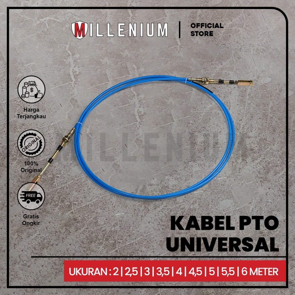 KODE J17G Kabel PTO Mobil Truk Dump Truck Control Cable Sling Angkat Bak Biru 2M 25M 3M 35M 4M 45M 5