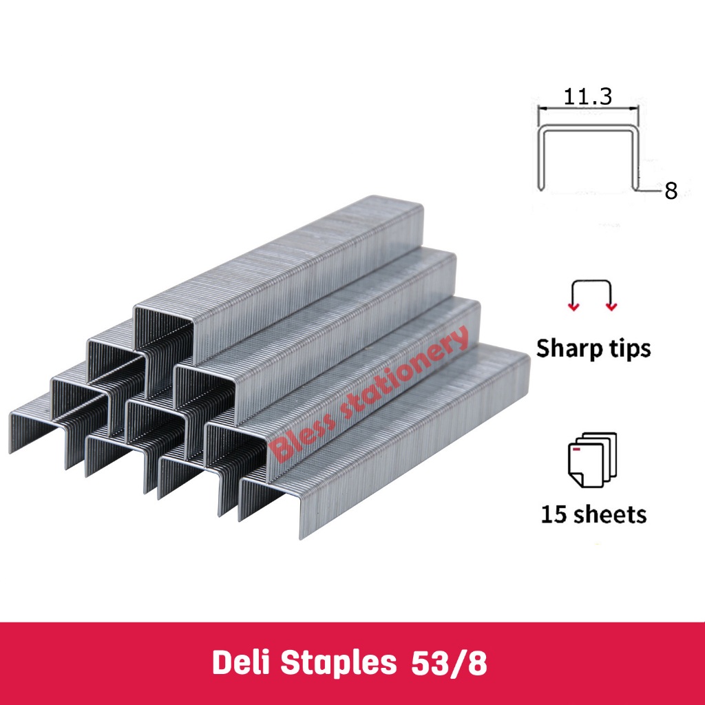 

Isi staples tembak Deli 53/8 refill gun tacker isi stapler jok motor isi tacker staple wire