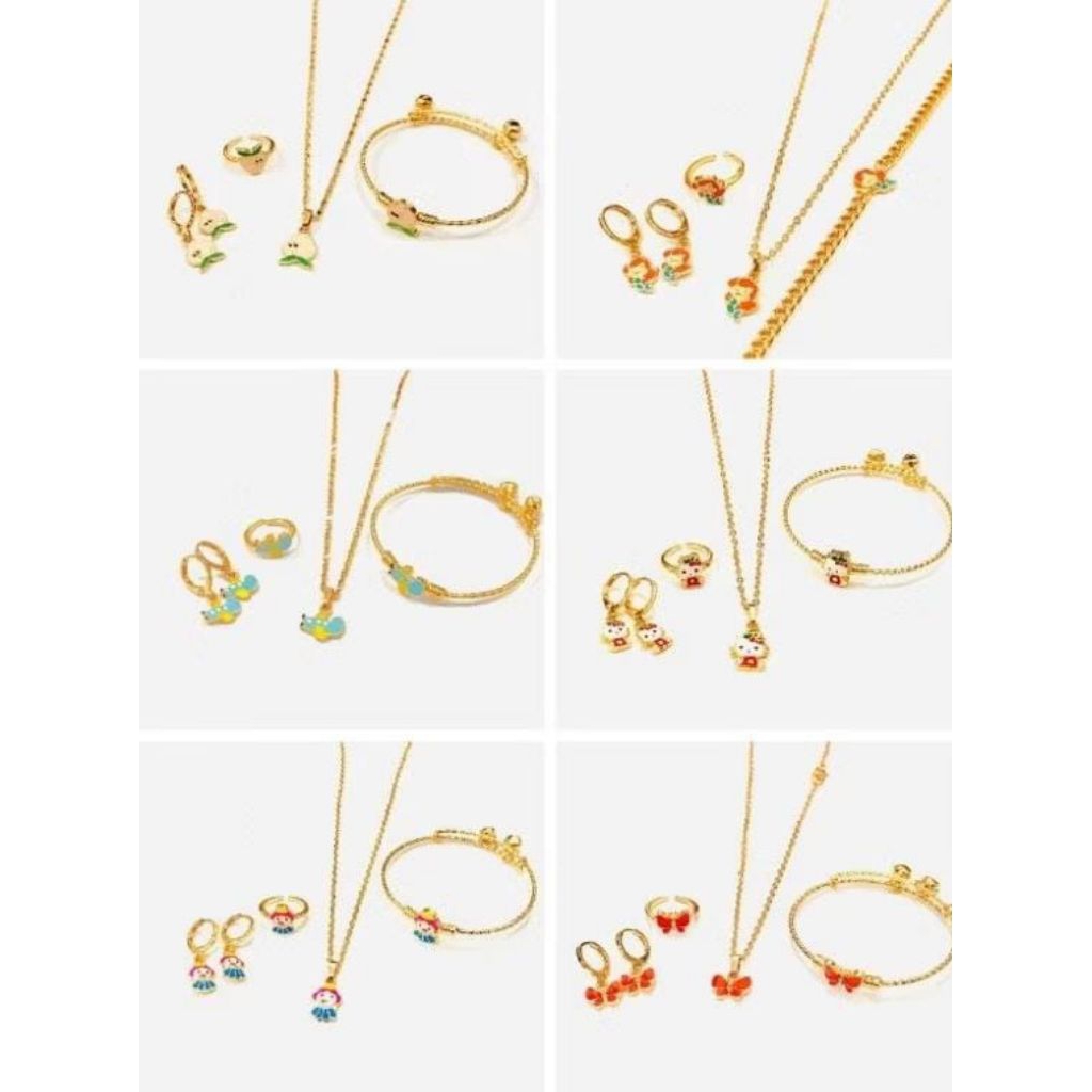 GELANG SET ANAK XUPING GELANG PERHIASAN IMITASI ANAK SATU SET