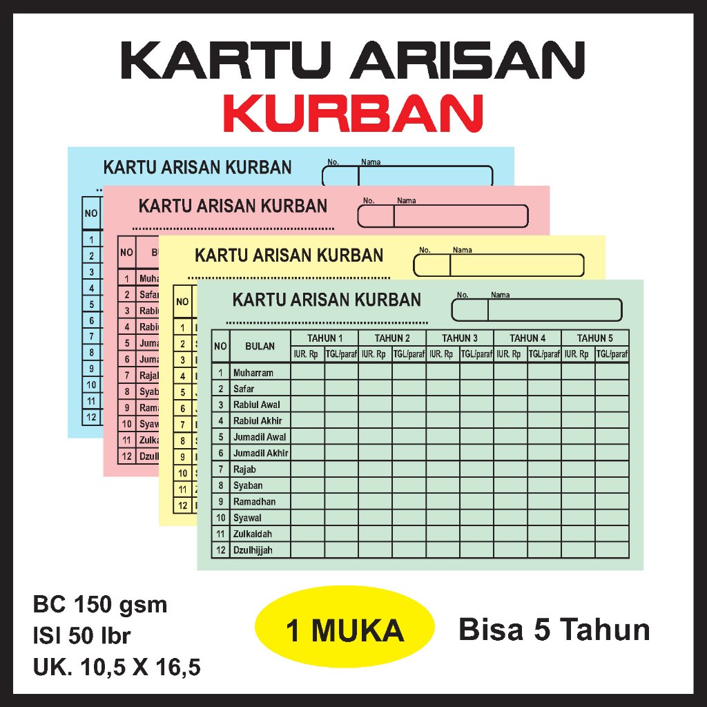 

KARTU ARISAN KURBAN
