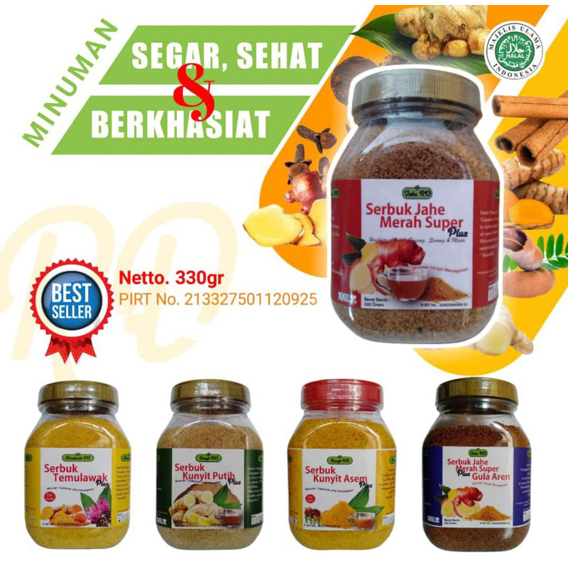 

JAHE MERAH SUPER RD KEMASAN 330 Gram
