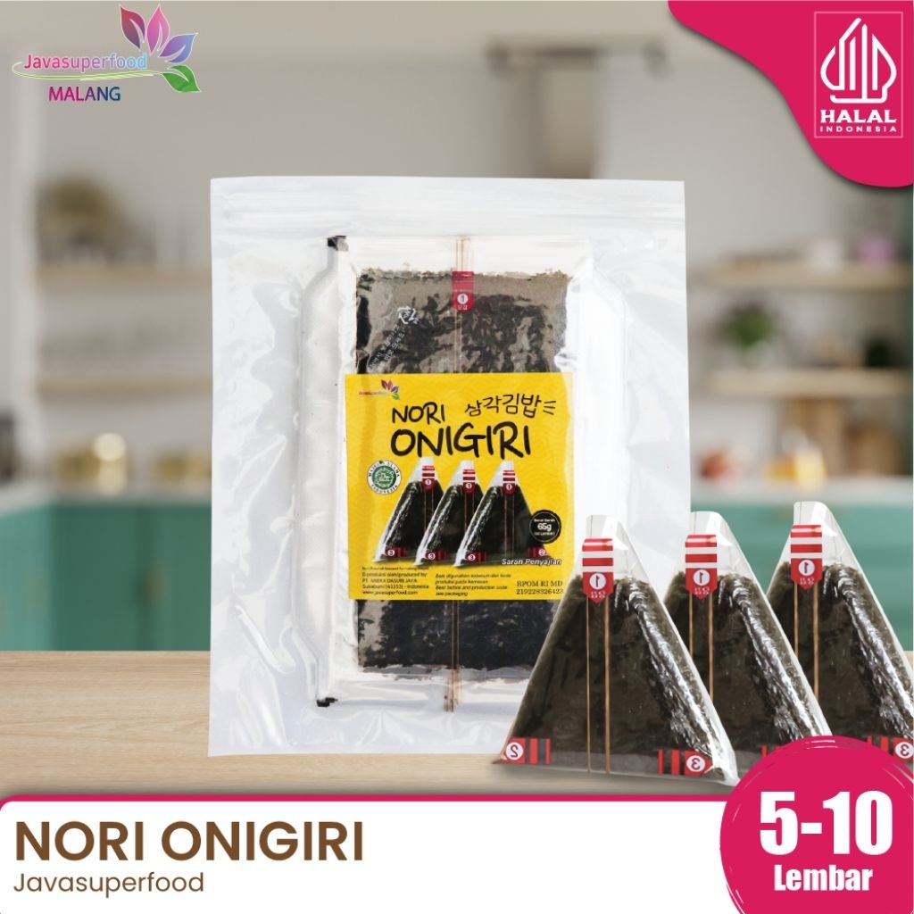 

NORI ONIGIRI | Nori Wrapper Khusus Bungkus Nori Triangle / Sushi Nori (ISI 1 & 5 Lembar)