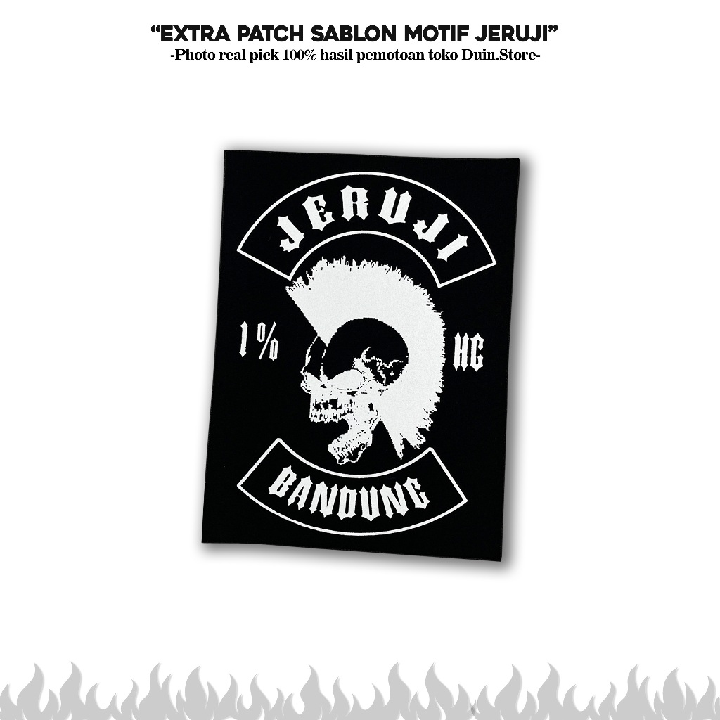 Patch sablon jeruji emblem sablon backpatch sablon patch besar motif band metal patch punggung