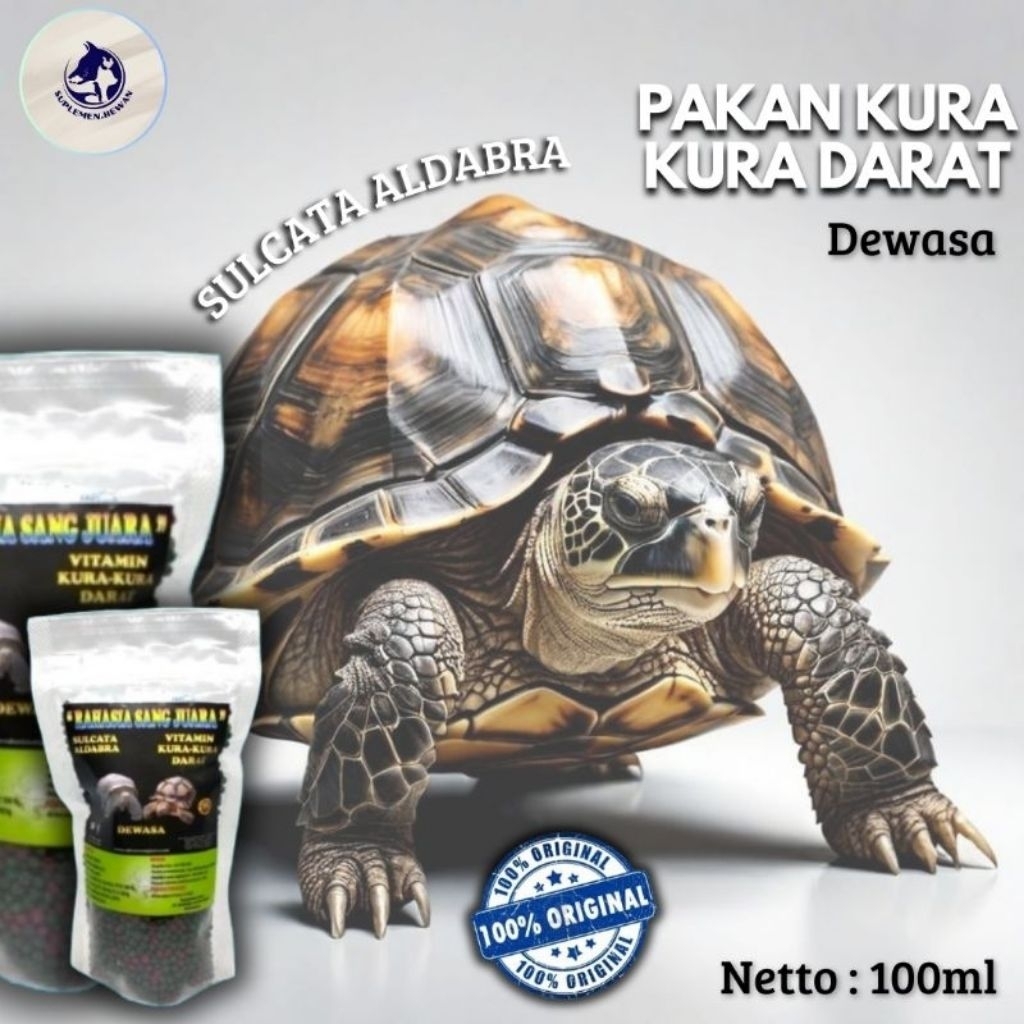 Pakan kura kura SULCATA ALDABRA 100gr