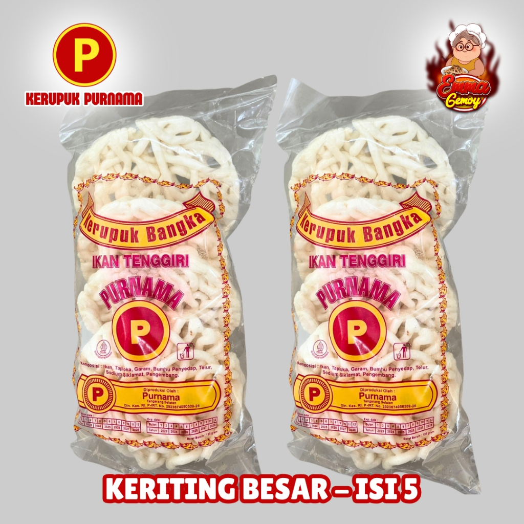 

Kerupuk Bangka Keriting Besar Ikan Tenggiri Snack Jajanan Emma Gemoy