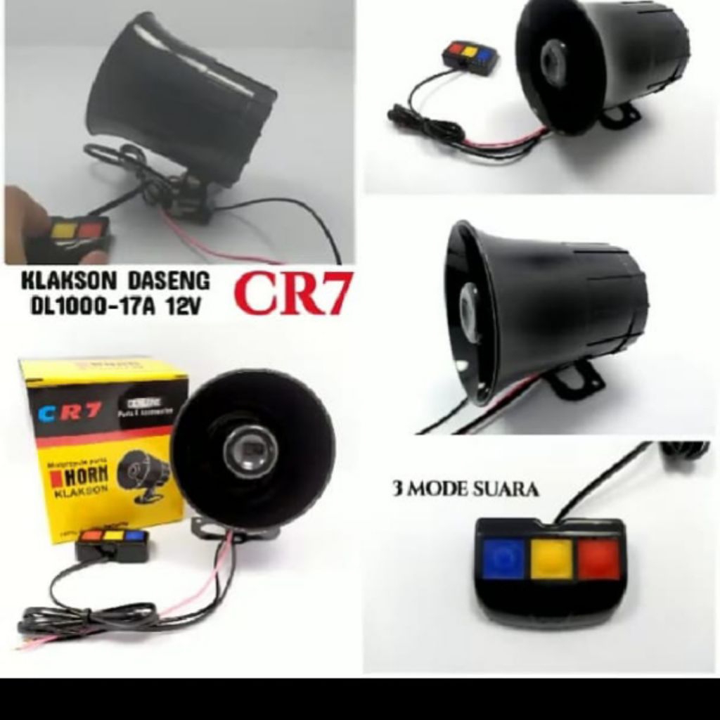 Klakson Toa 3 Suara Polisi Patwal Sirine Original Universal Motor Mobil