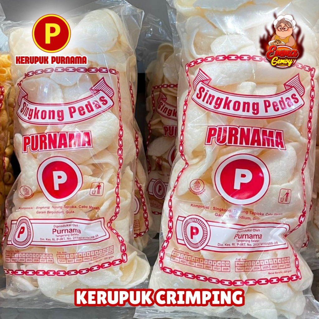 

Kerupuk Singkong Crimping Pedas Purnama Snack Jajanan Emma Gemoy