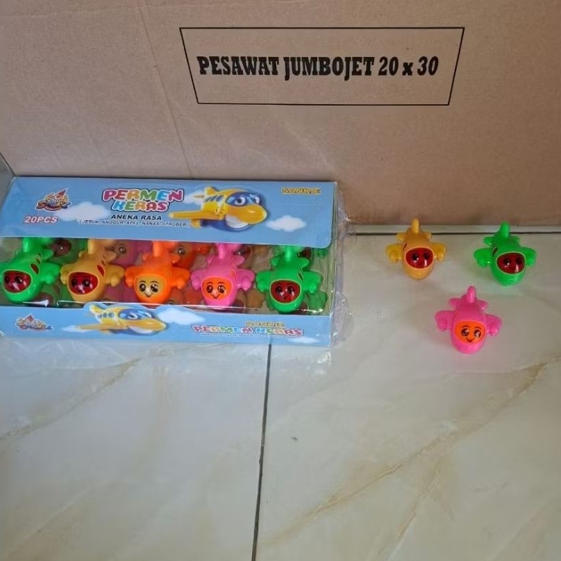 

permen pesawat jumbo jet
