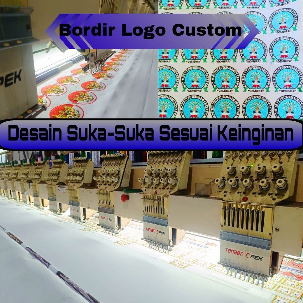 Bordir Custom | Bordir Logo Custom | Bordir Komputer